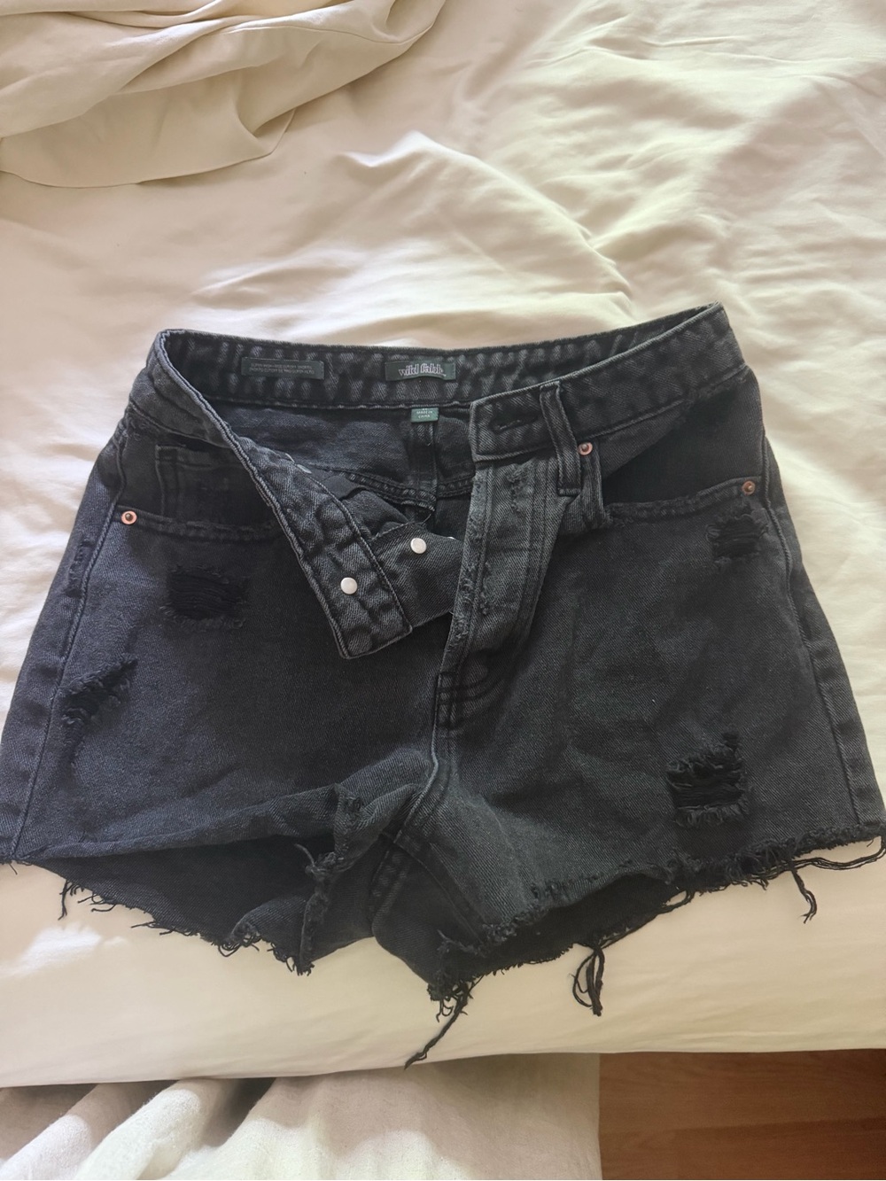 wild fable Black Denim Shorts with Label